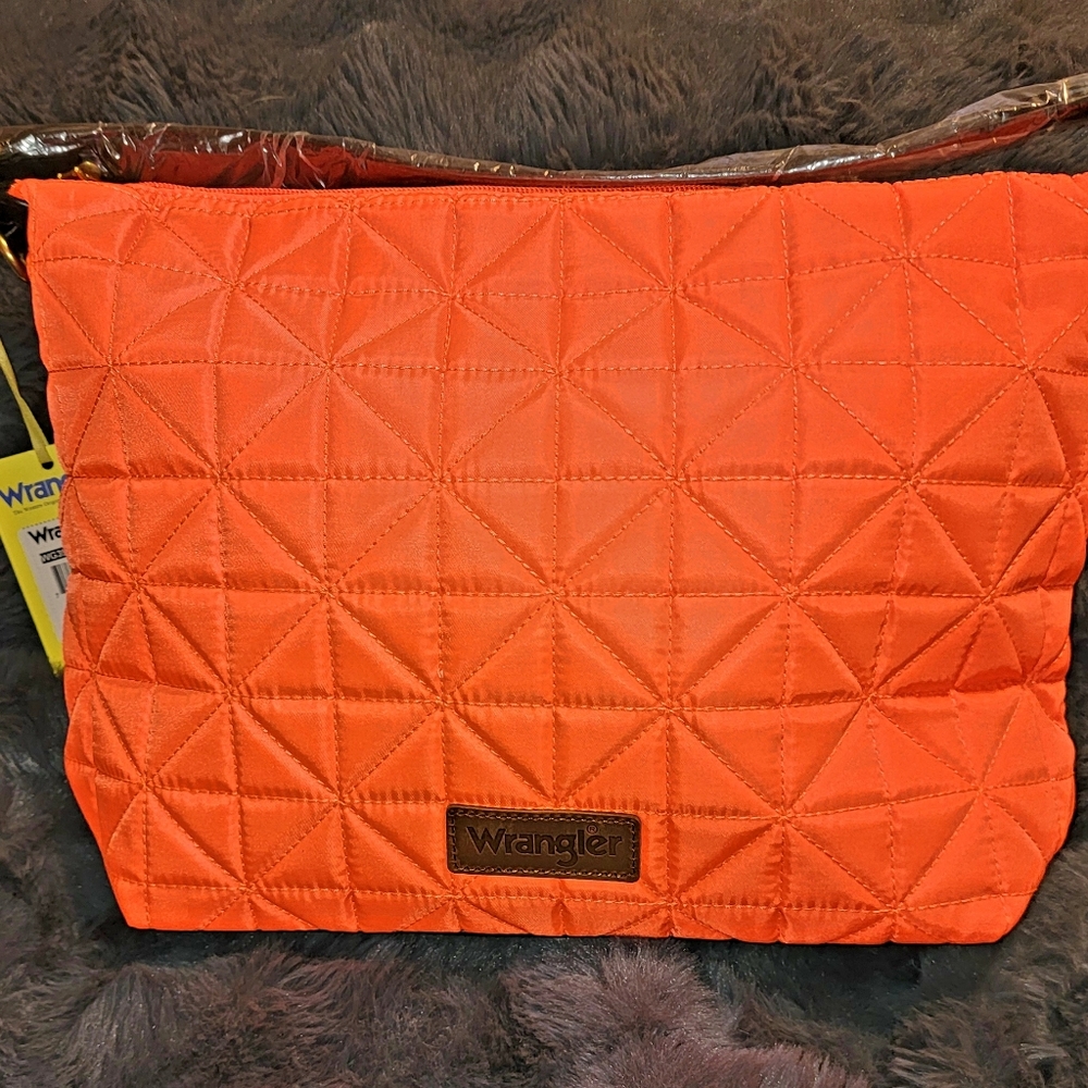 Brand New Large Florescent Orange Wrangler Handbag